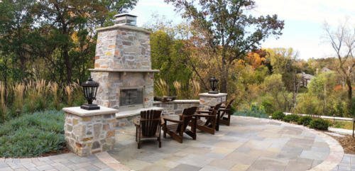 outdoor fireplace